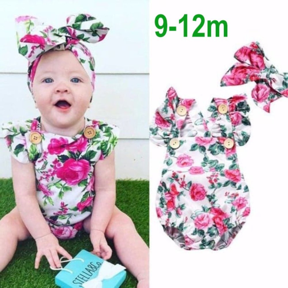 NWT 9-12 months baby girl boutique bubble romper